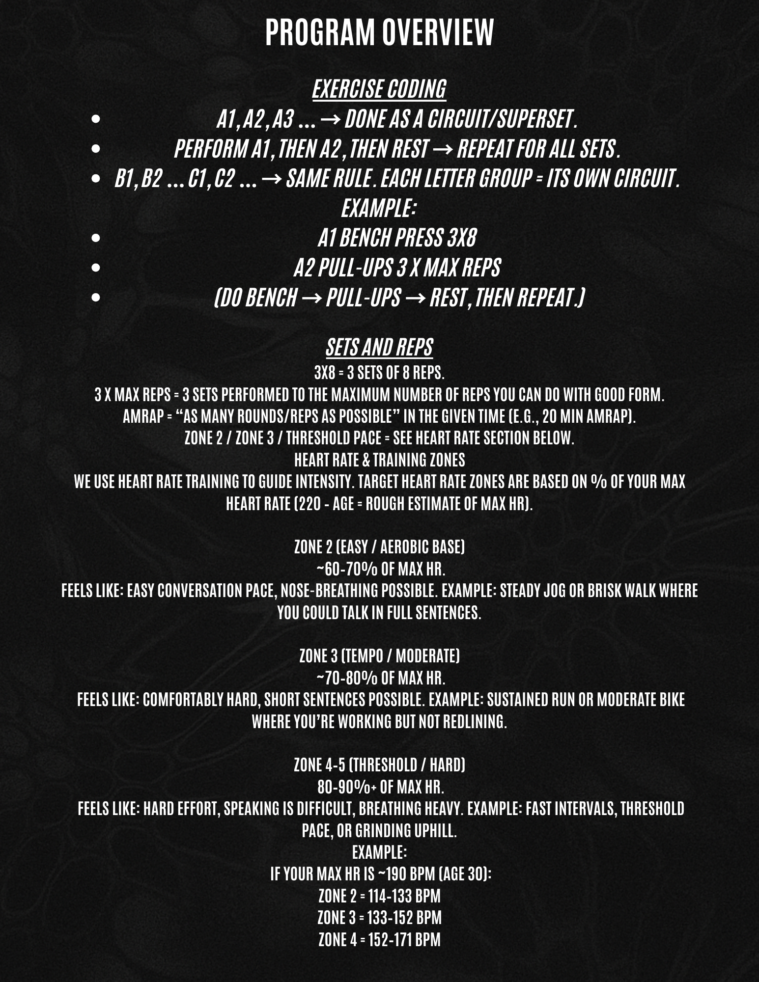 Selection Prep Program