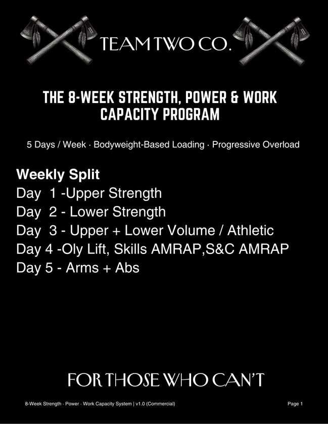 8 Week Strength Program